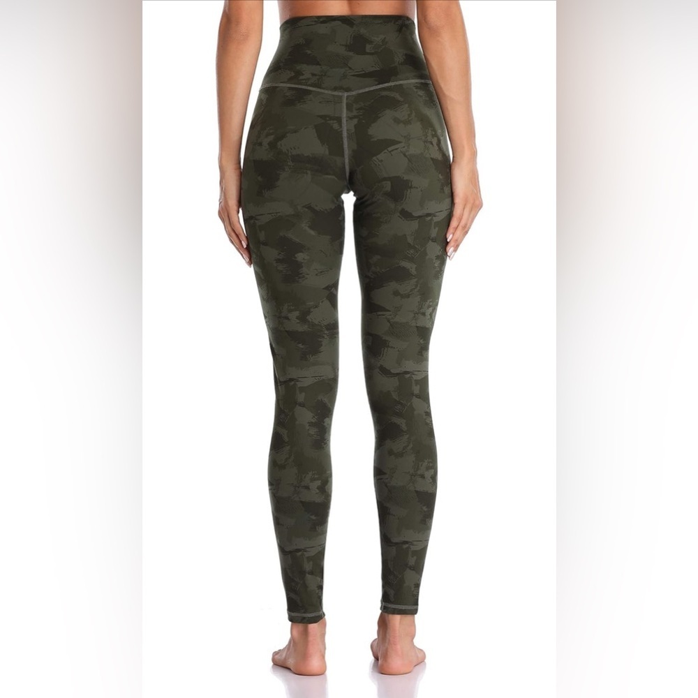 Colorfulkoala Women’s Camo Leggings - S - Army Green - Picture 4 of 5
